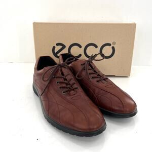 Ecco Soft Fresh women’s mahogany leather sneakers shoes.